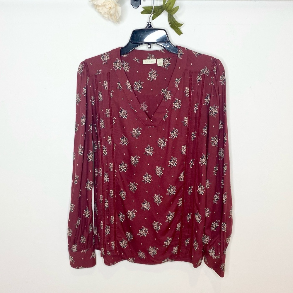 Hinge (Nordstrom) Floral Bouquet Print Blouse